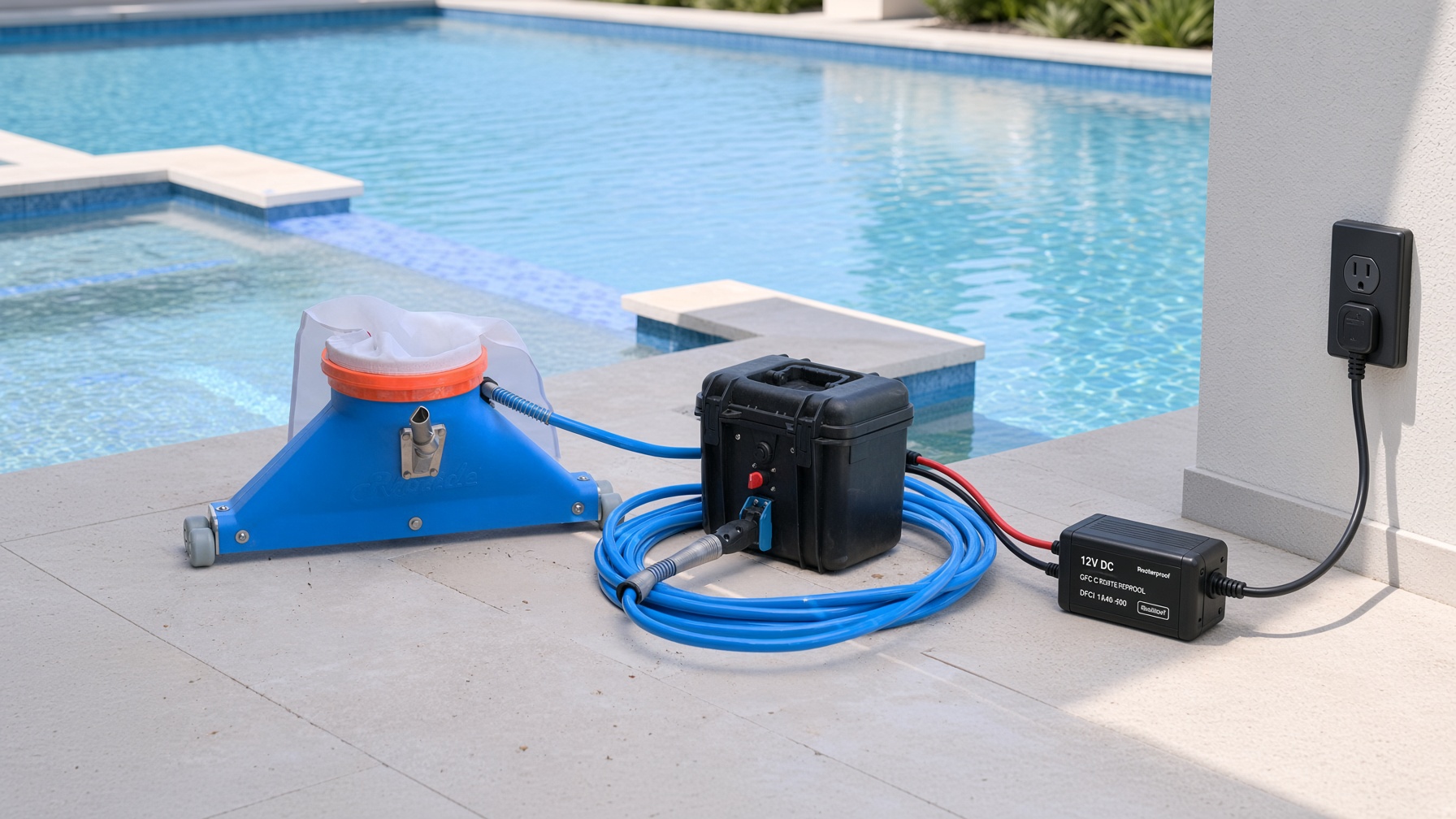 Running a Riptide Pool Vacuum from a 110 V DC Converter